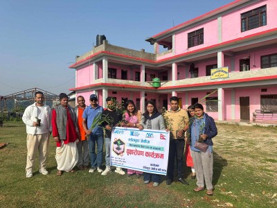 वातावरण दिवसको अवसरमा डडेल्धुरा जेसिजद्वारा उग्रतारा मन्दिर परिसरमा वृक्षारोपण