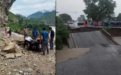 कञ्चनपुरमा बाढीले कल्भर्ट भत्किँदा पूर्व–पश्चिम राजमार्ग अवरुद्ध,  अन्य जिल्लामा कस्ताे छ अवस्था ?