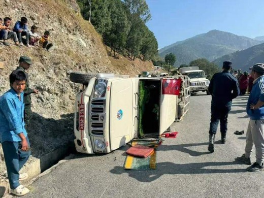 बझाङमा ब्रेक फेल भएर जिप दुर्घटना हुँदा चारजना घाइते